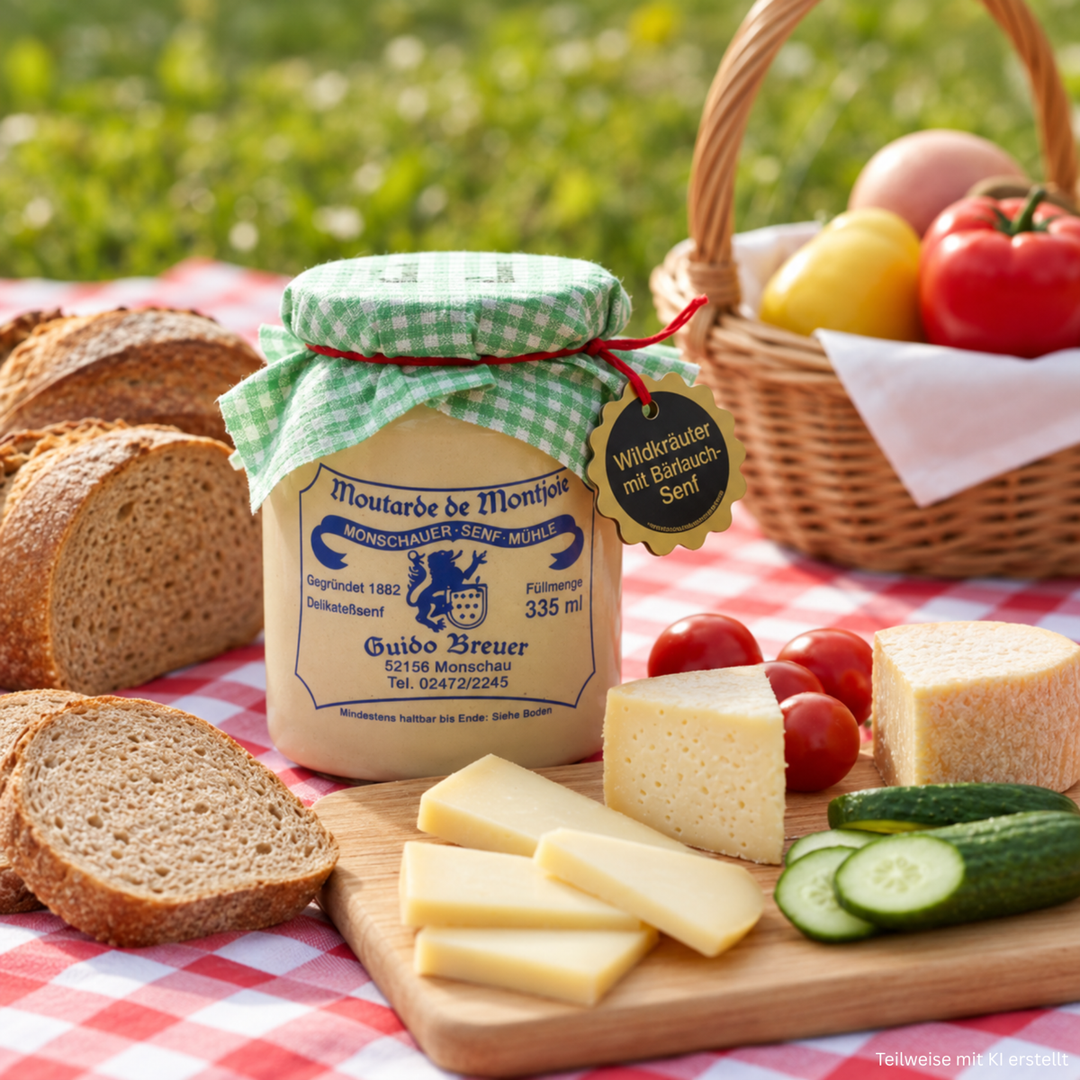 Wildkräuter mit Bärlauch - Monschauer Senf - 335 ml