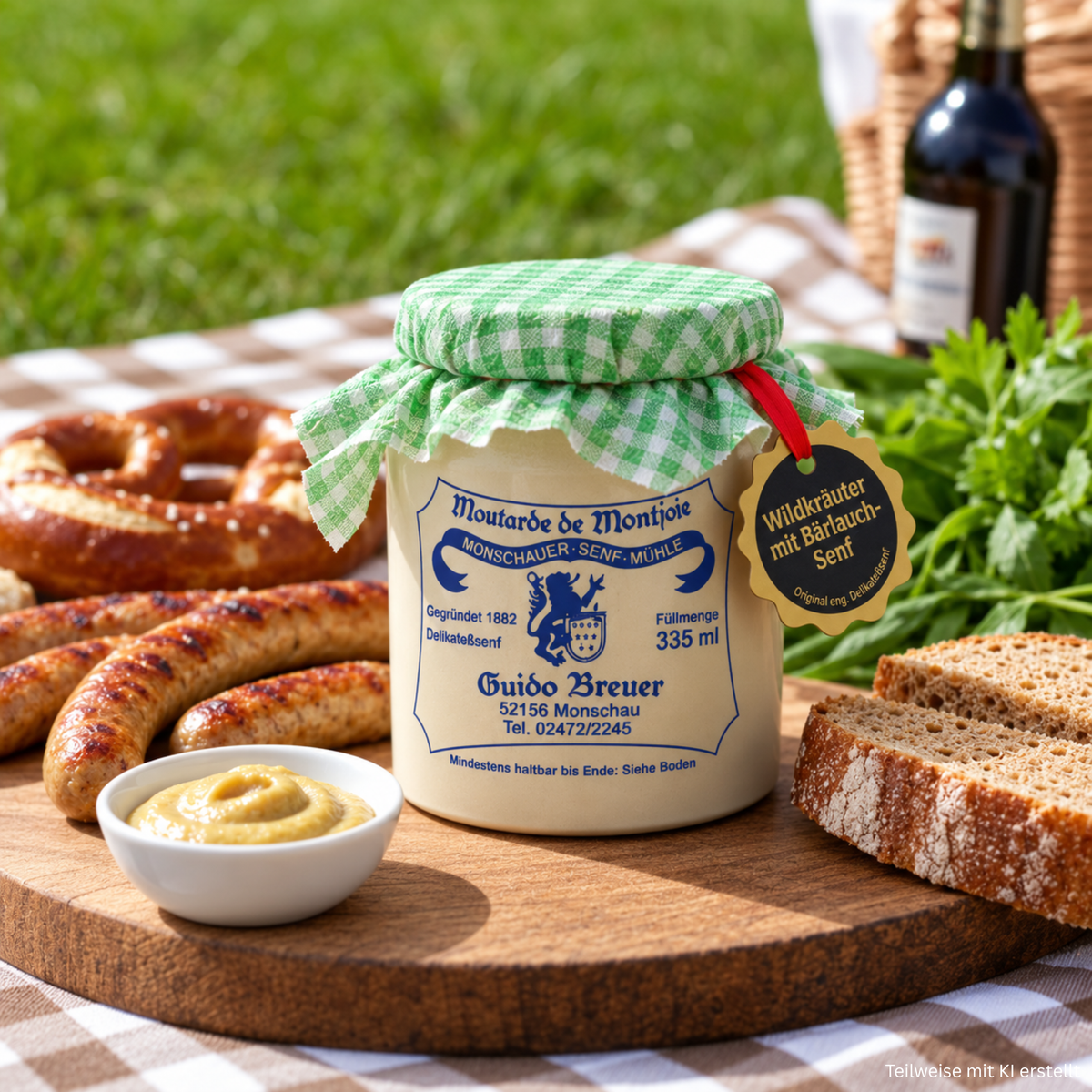 Wildkräuter mit Bärlauch - Monschauer Senf - 335 ml