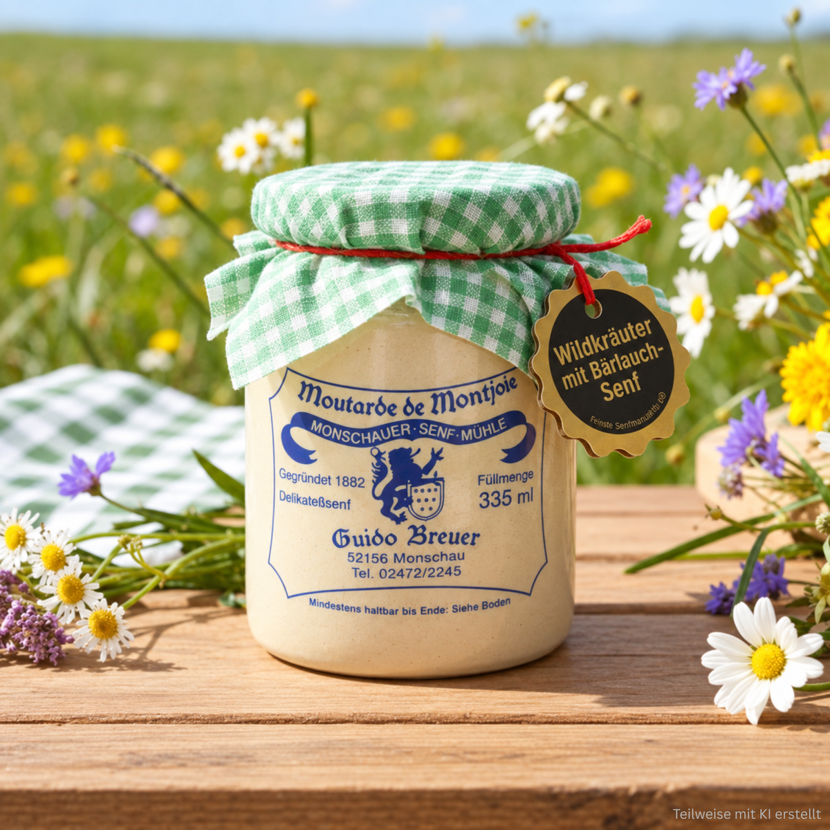 Wildkräuter mit Bärlauch - Monschauer Senf - 335 ml