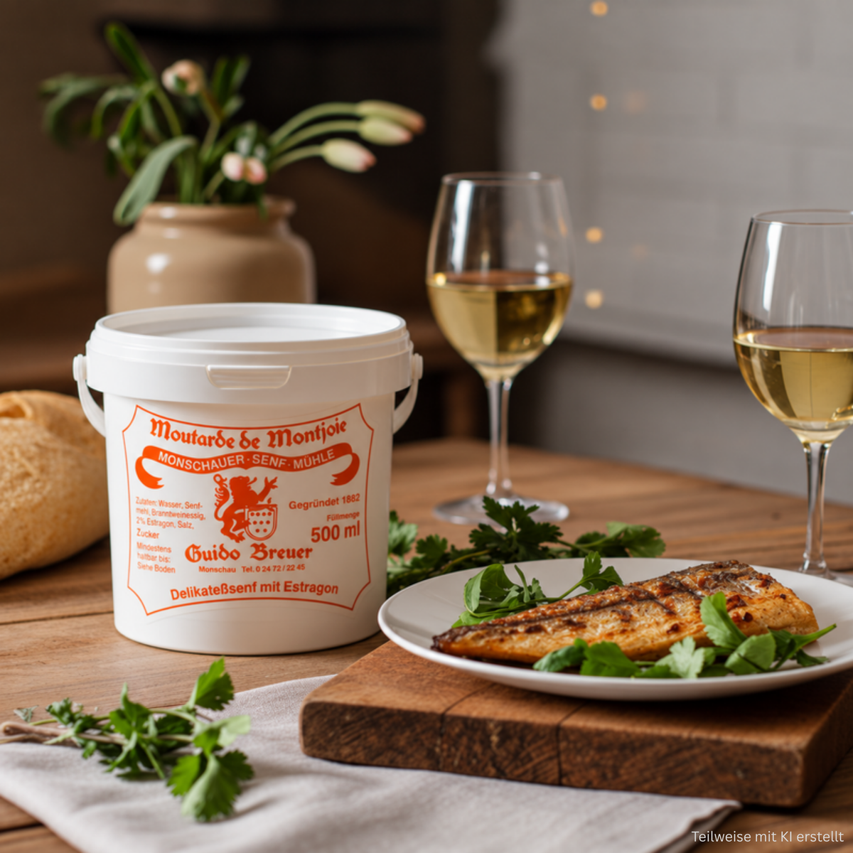 Moutarde à l'estragon - Moutarde de Montjoie - Moutarde de Montjoie - 500 ml