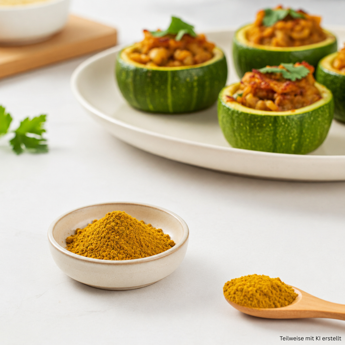 Courgettes et potiron (préparation aux épices)