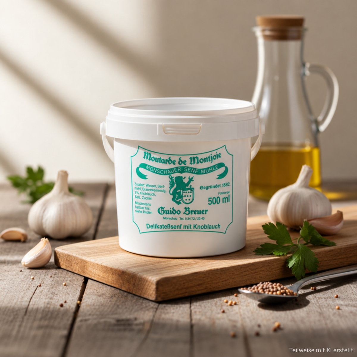 Moutarde à l'ail - Moutarde de Montjoie - Moutarde de Montjoie - 500 ml