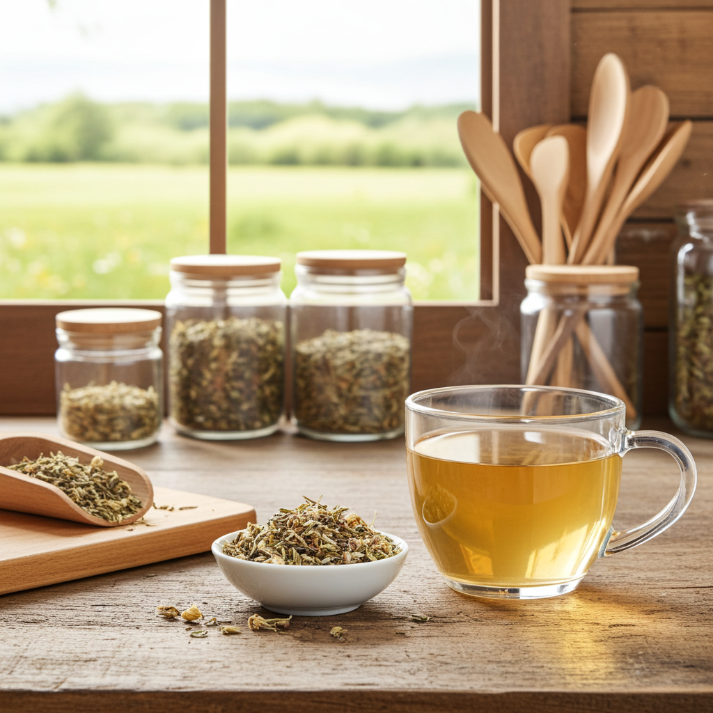 cut yarrow herb