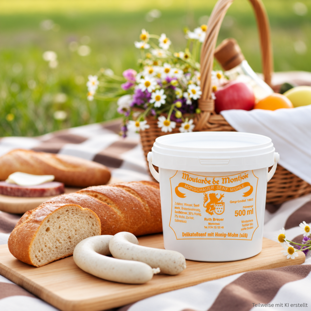 Honig-Mohn-Senf - Monschauer Senf - 500 ml