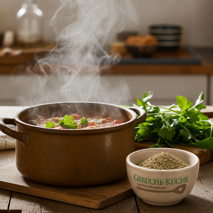 Herbes à l'ail (préparation d'épices)