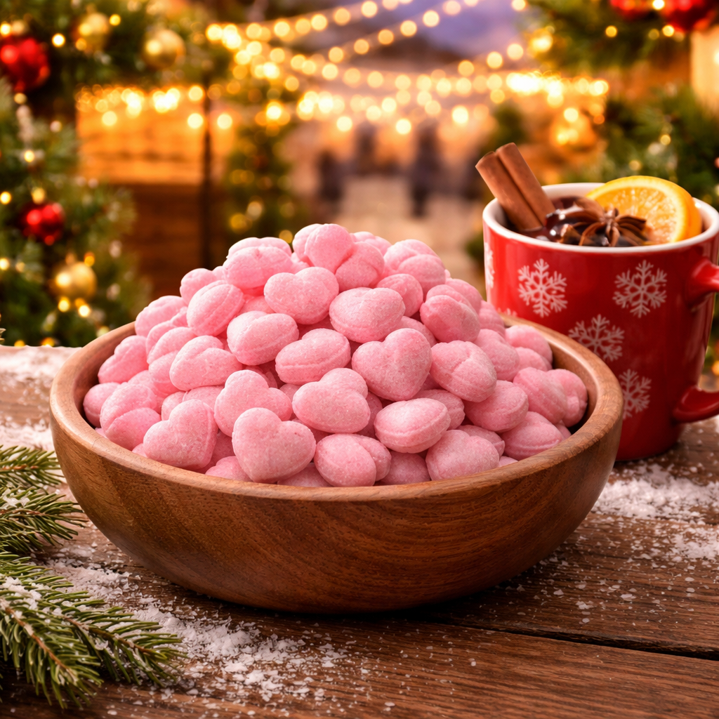 Glühweinherzen Kräuterbonbons Produktansicht