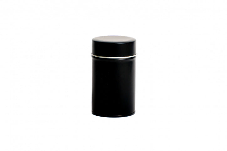 Runde Teedose - Kräuterdose schwarz