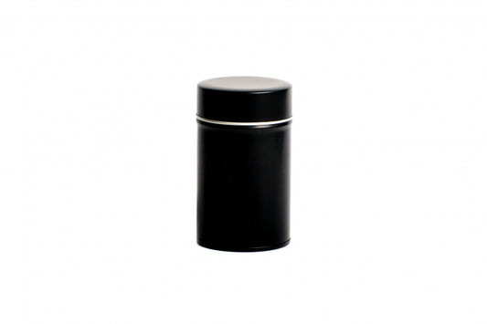Runde Teedose - Kräuterdose schwarz klein