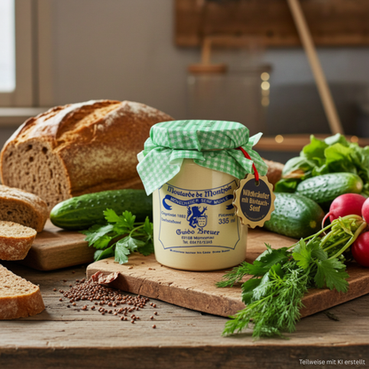 Wildkräuter mit Bärlauch Monschauer Senf Historische Senfmühle Monschau 335 ml