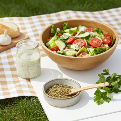 Herbes à l'ail (préparation d'épices)