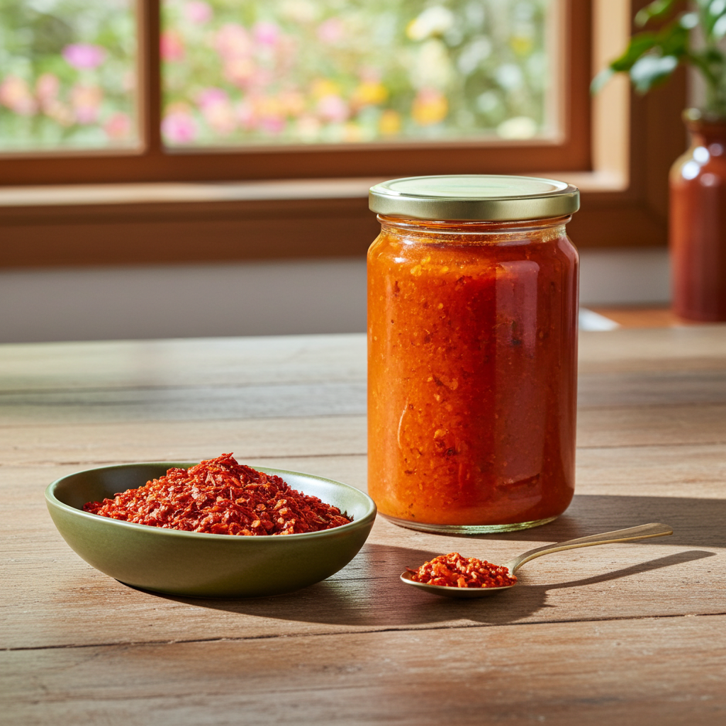 flocons de piment (concassés, sans graines)