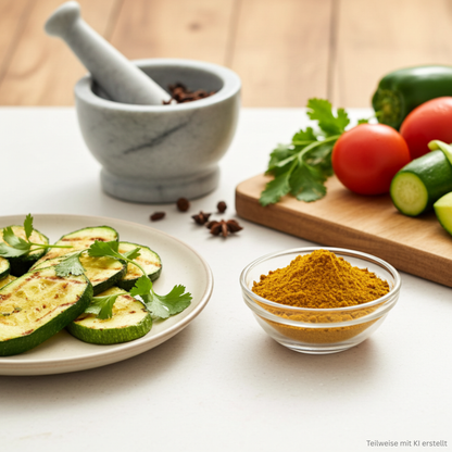 Courgettes et potiron (préparation aux épices)