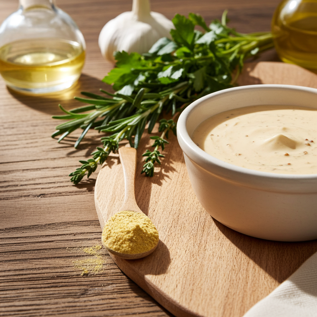mustard flour (ground, black / brown)