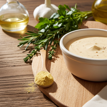 mustard flour (ground, black / brown)