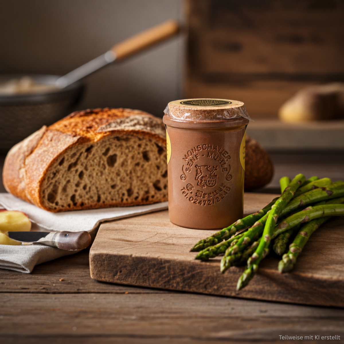 Moutarde aux pommes et au raifort - Moutarde de Monschauer - 100 ml
