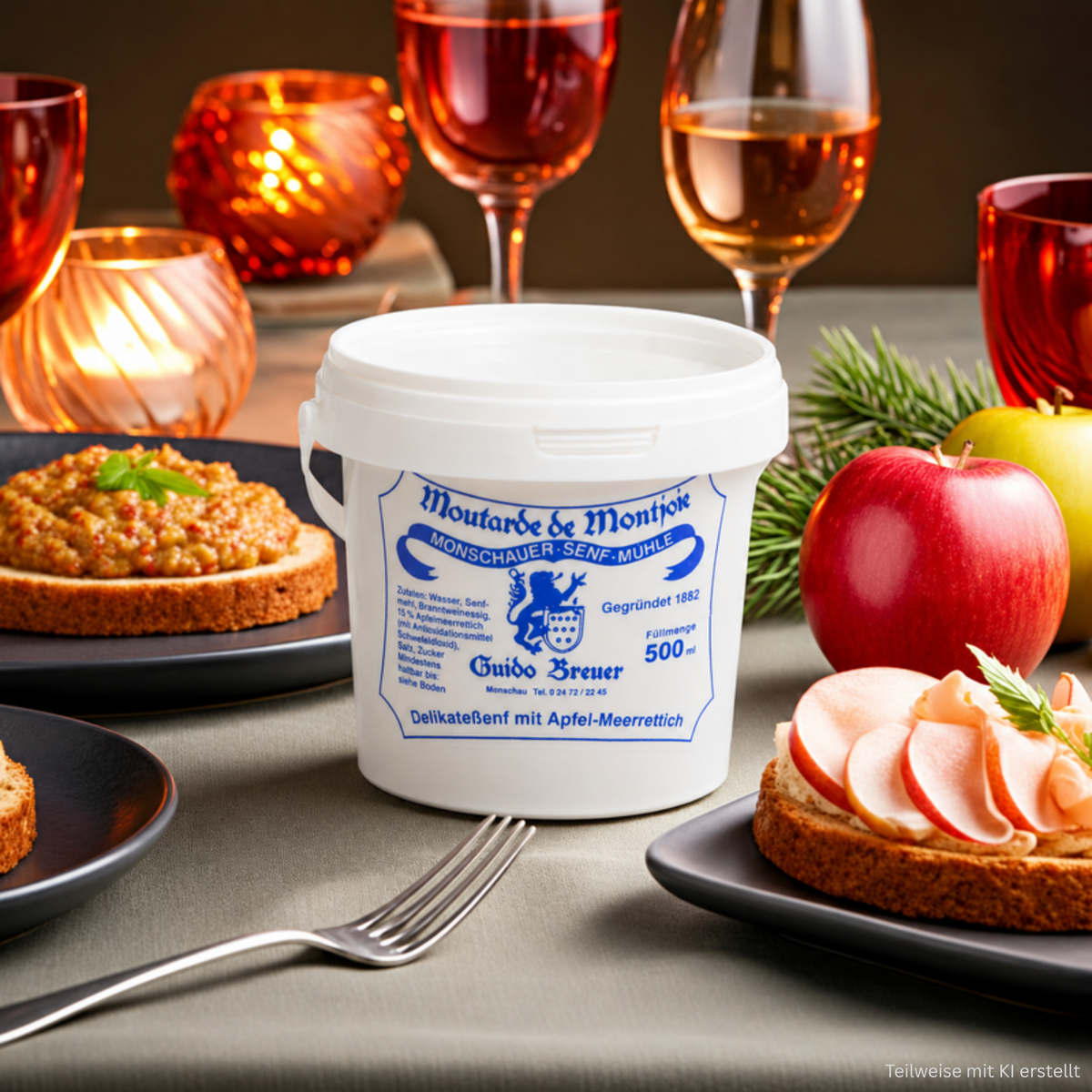 Apple-Horseradish Mustard - Monschauer Senf - 500 ml