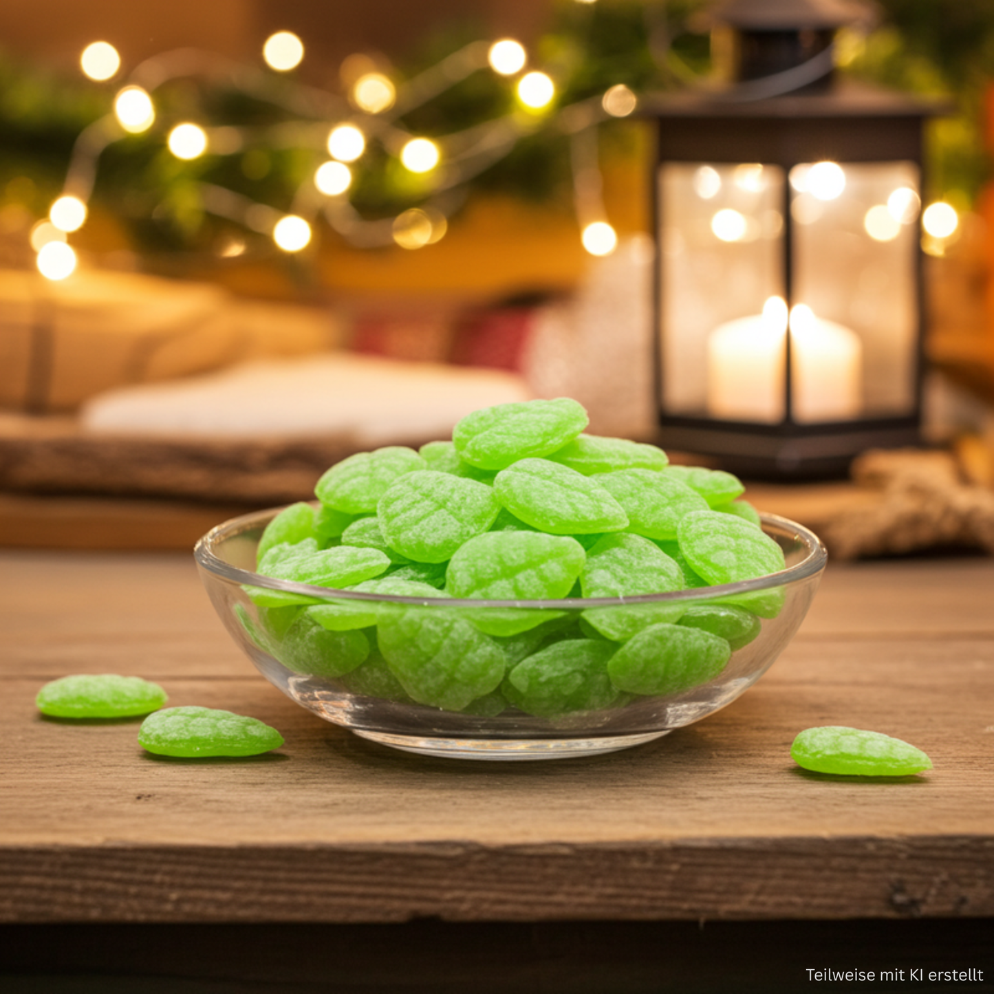 Waldmeister Bonbons Kräuterbonbons Nahaufnahme