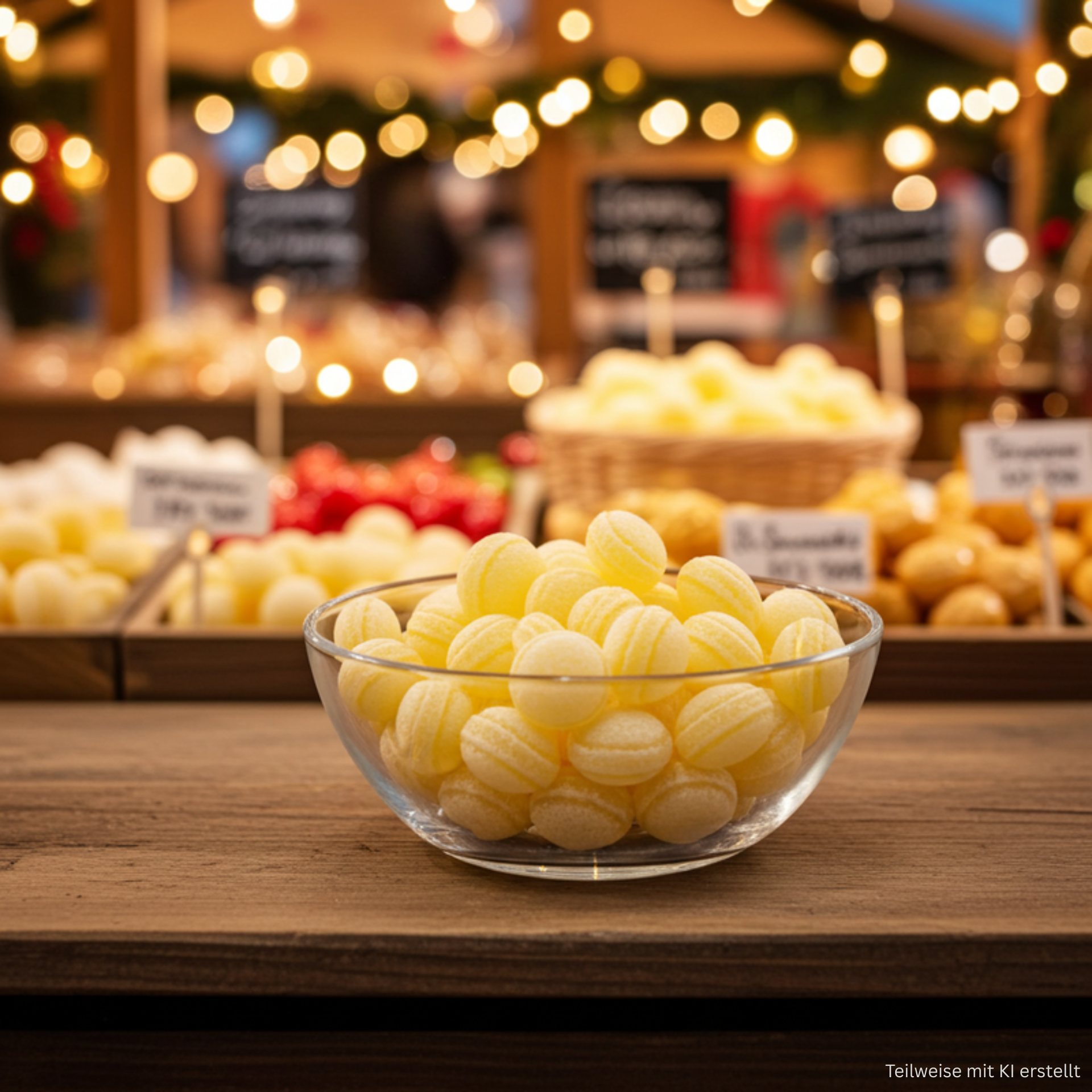 Vanille-Bonbons Kräuterbonbons Nahaufnahme