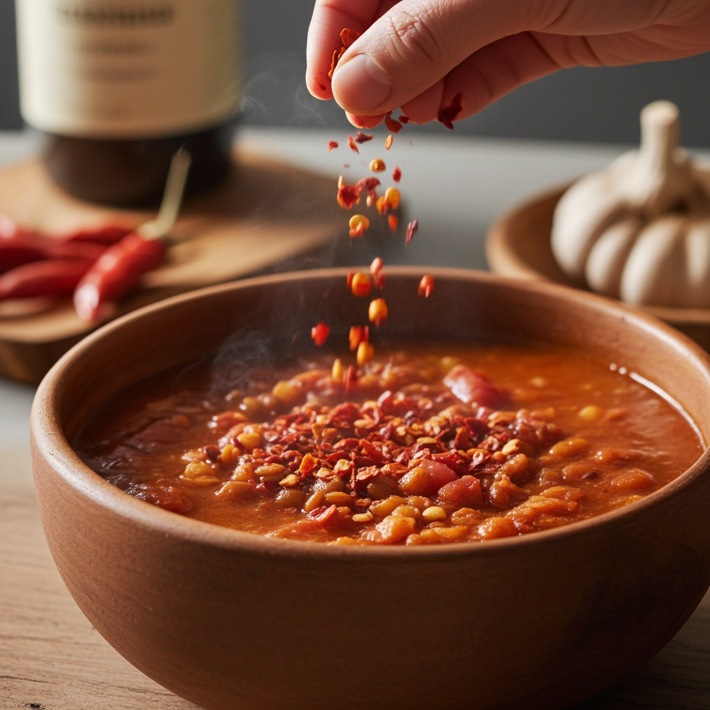 chili flakes (ground with seeds)