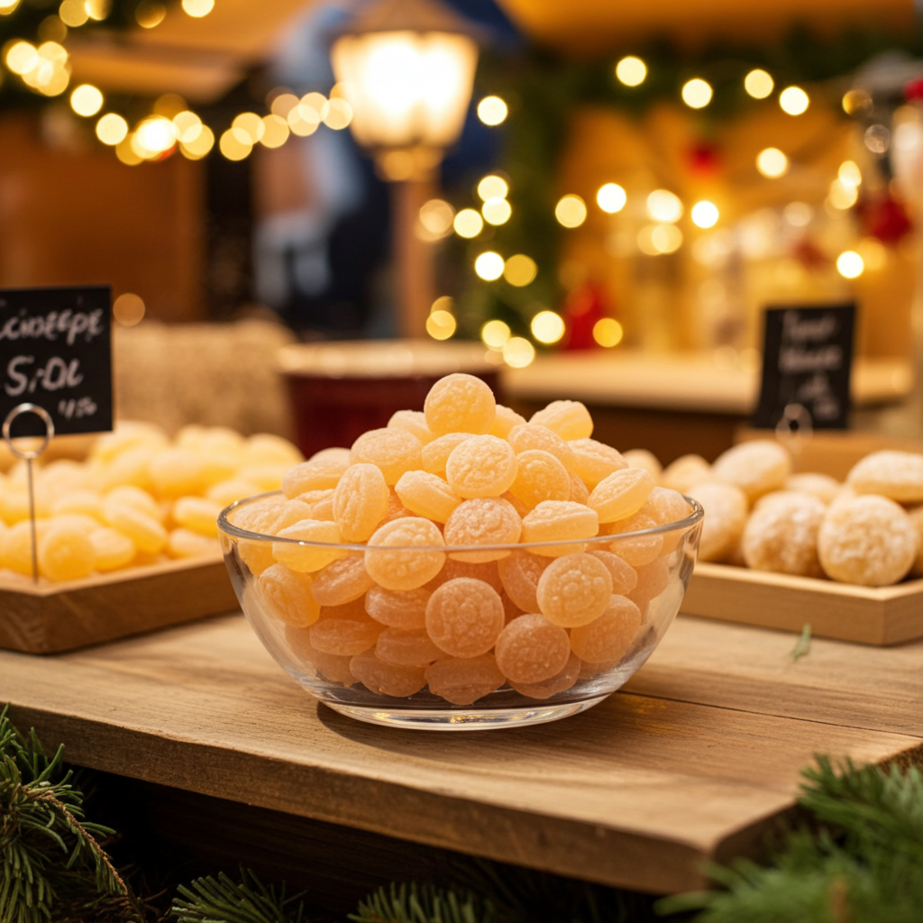 Honigbienen-Bonbons Kräuterbonbons Nahaufnahme