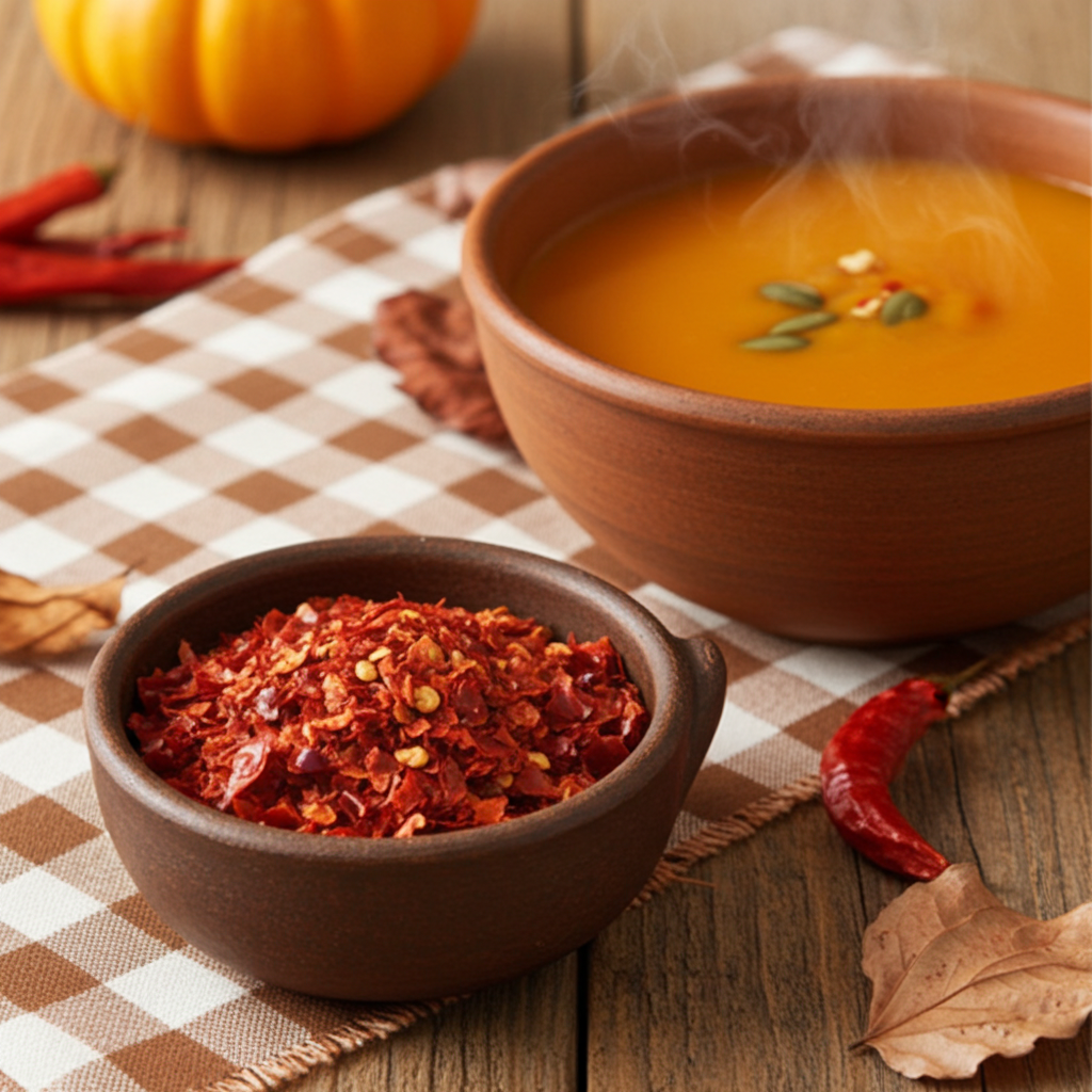 chili flakes (ground with seeds)