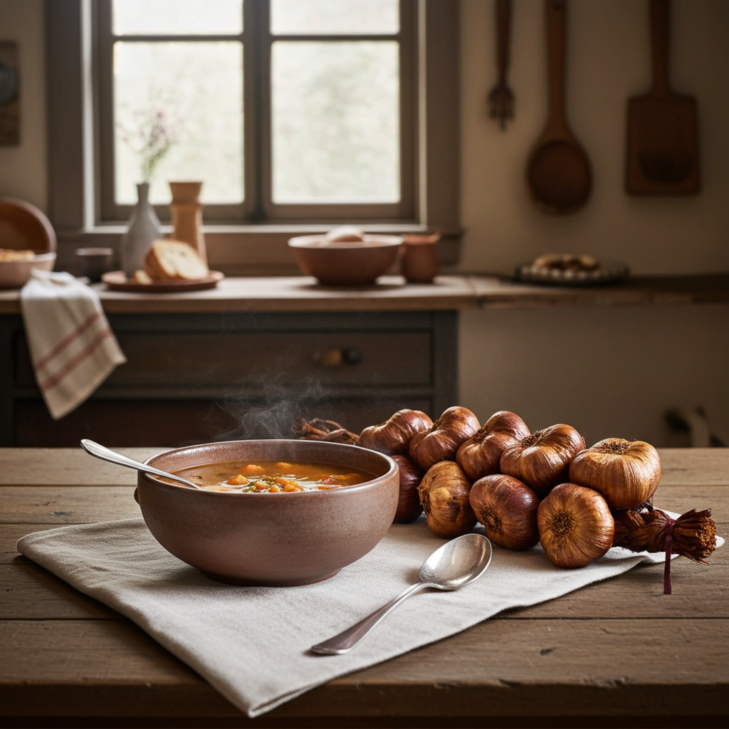 Geräucherter Knoblauch (1 Zopf)